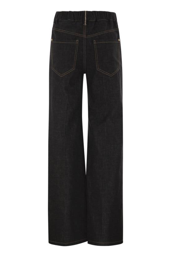 26FW 브루넬로 쿠치넬리 스트레이트 팬츠 ML134P4108 C002 BLACK DENIM - BRUNELLO CUCINELLI