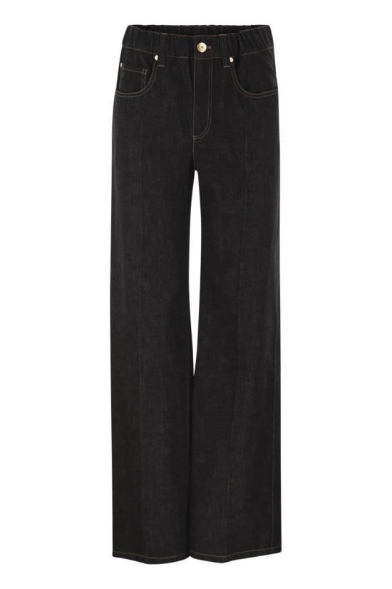 26FW 브루넬로 쿠치넬리 스트레이트 팬츠 ML134P4108 C002 BLACK DENIM