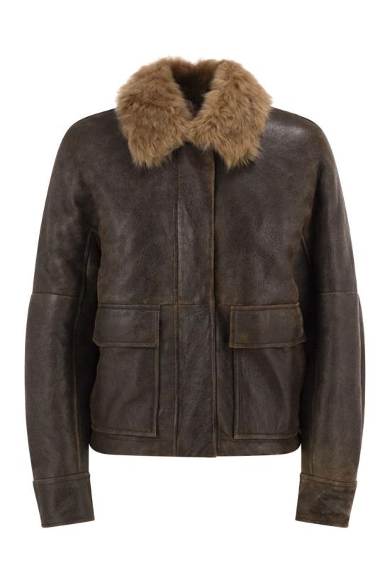 26FW 브루넬로 쿠치넬리 무스탕 MPMMA3805 C9998 DARK BROWN