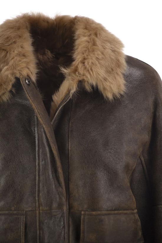 26FW 브루넬로 쿠치넬리 무스탕 MPMMA3805 C9998 DARK BROWN - BRUNELLO CUCINELLI