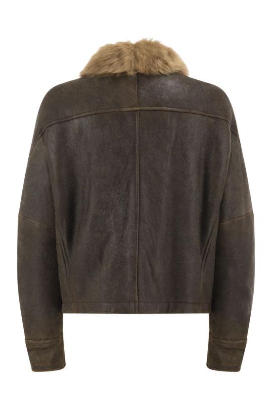 26FW 브루넬로 쿠치넬리 무스탕 MPMMA3805 C9998 DARK BROWN - BRUNELLO CUCINELLI