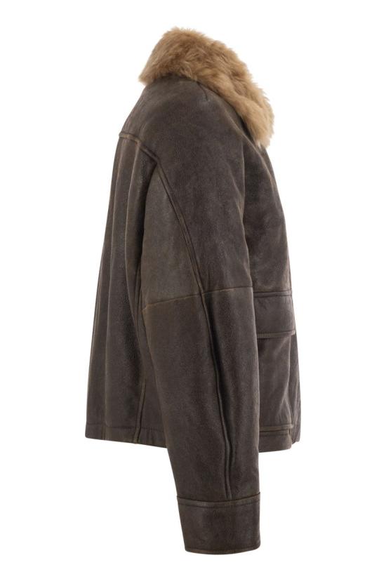 26FW 브루넬로 쿠치넬리 무스탕 MPMMA3805 C9998 DARK BROWN - BRUNELLO CUCINELLI