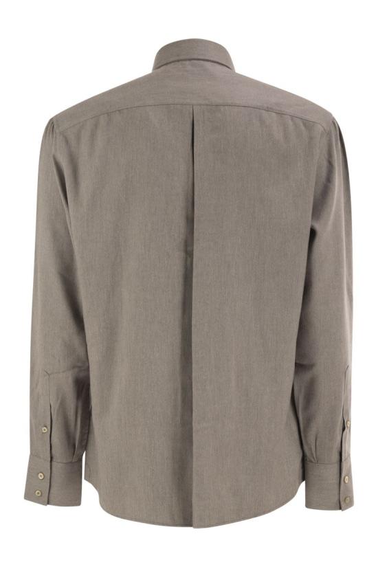 26FW 브루넬로 쿠치넬리 긴팔 셔츠 MY6370038 C024 TURTLEDOVE - BRUNELLO CUCINELLI