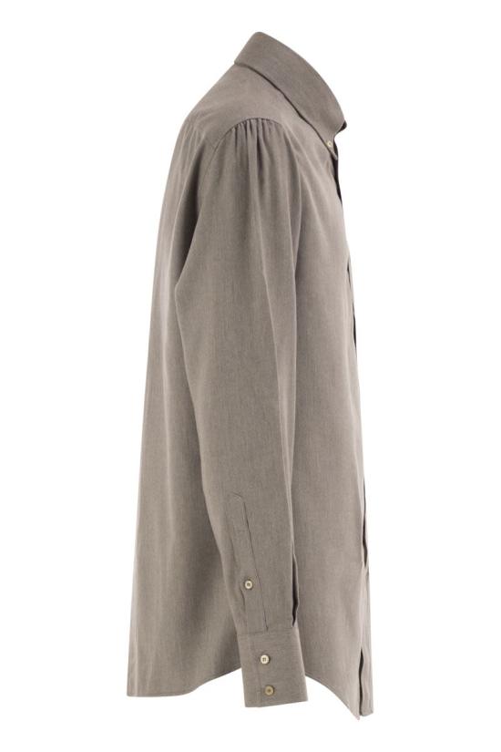 26FW 브루넬로 쿠치넬리 긴팔 셔츠 MY6370038 C024 TURTLEDOVE - BRUNELLO CUCINELLI