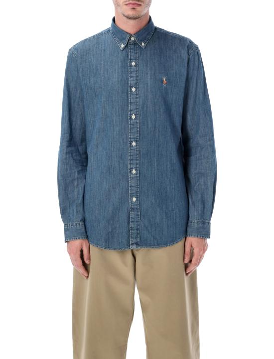 26FW 폴로 랄프로렌 포니로고 자수 데님 셔츠 710792043 001 DENIM