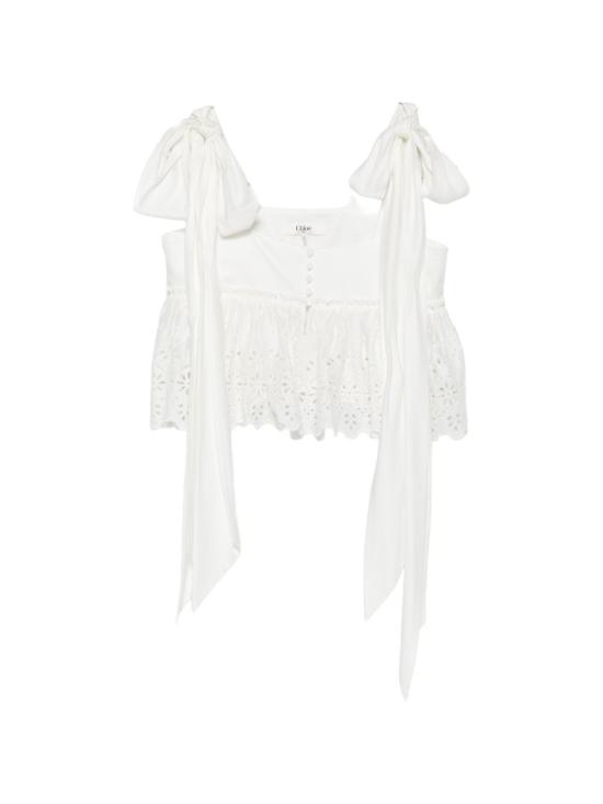 26FW 끌로에 민소매 티셔츠 CH26AHT46053107 WHITE