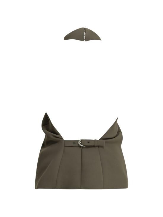 26FW 케이트 로네 플롱제 레더 홀터넥 탑 로네 플롱제 레더 홀터넥 탑 24874114659 BROWN - KHAITE
