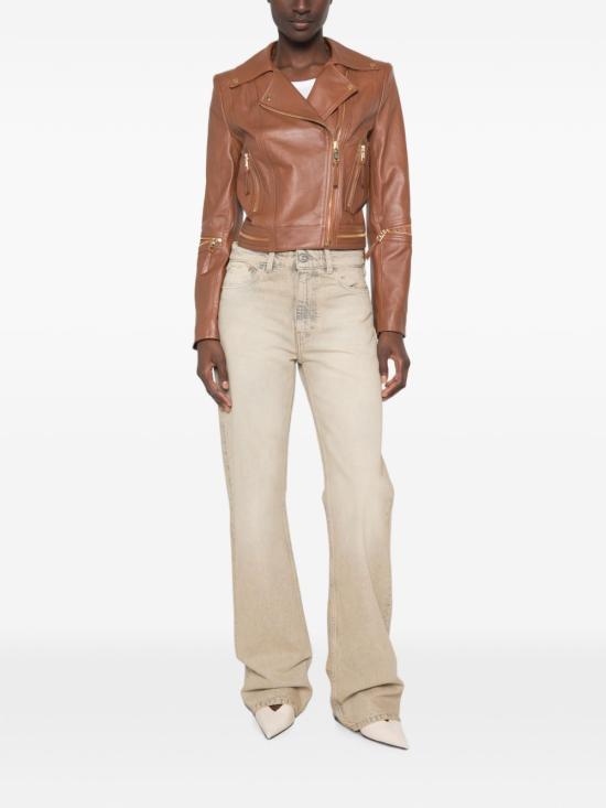 26FW 엘리자베타프랜치 가죽 자켓 GD01Z66E2FK3 BROWN - ELISABETTA FRANCHI