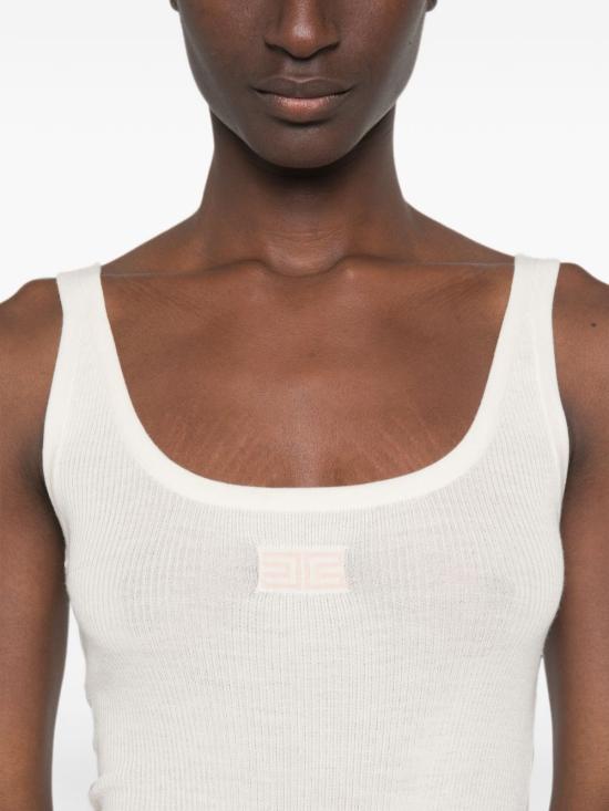 26FW 엘리자베타프랜치 반팔 티셔츠 TK03B66E2EG9 WHITE - ELISABETTA FRANCHI