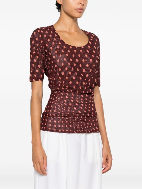 26FW 스텔라 맥카트니 반팔 티셔츠 6J04813SQA756107 BORDEAUX - STELLA MCCARTNEY