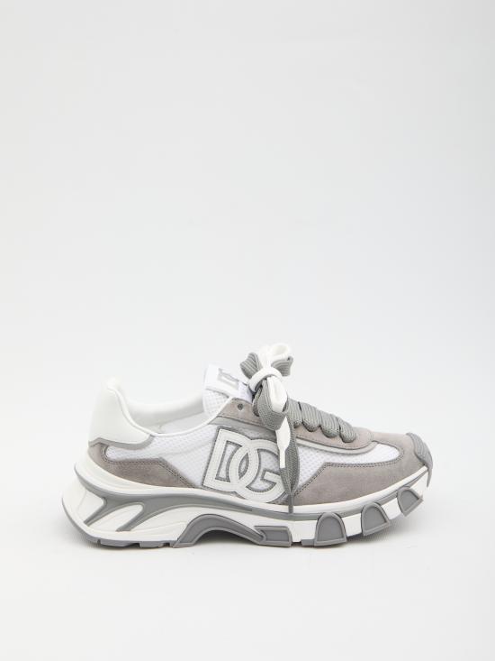26SS 돌체앤가바나 DG 컨트리 로드 나일론 앤 레더 스니커즈 CS2403A02088B932 BIANCO GRIGIO