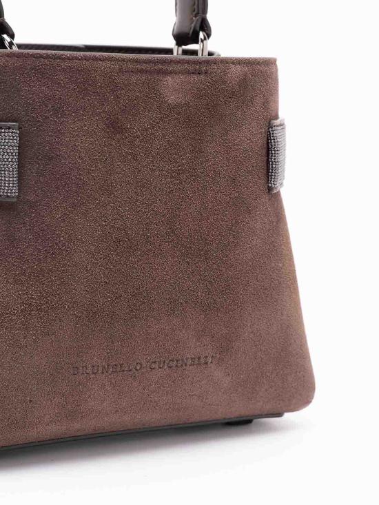 26FW 브루넬로 쿠치넬리 스몰 에센스 탑핸들 백 MBDLD2499C9885 BROWN - BRUNELLO CUCINELLI