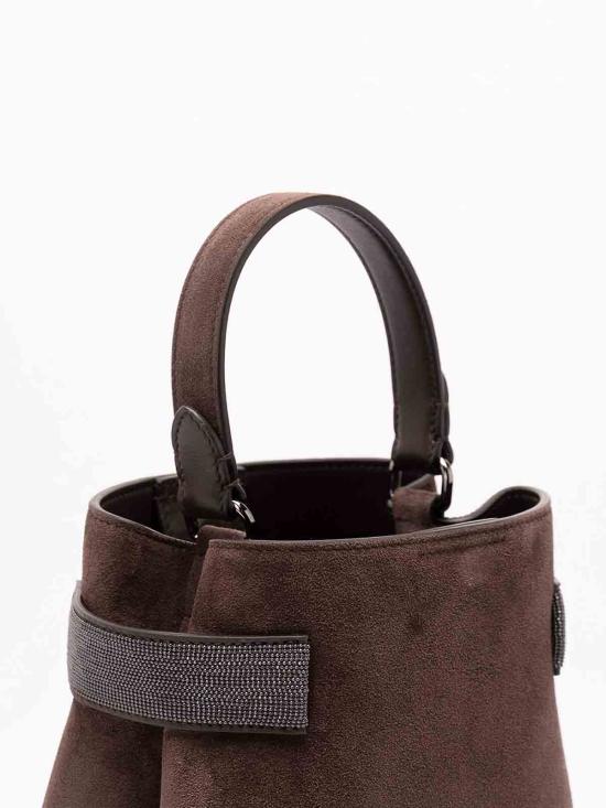 26FW 브루넬로 쿠치넬리 스몰 에센스 탑핸들 백 MBDLD2499C9885 BROWN - BRUNELLO CUCINELLI