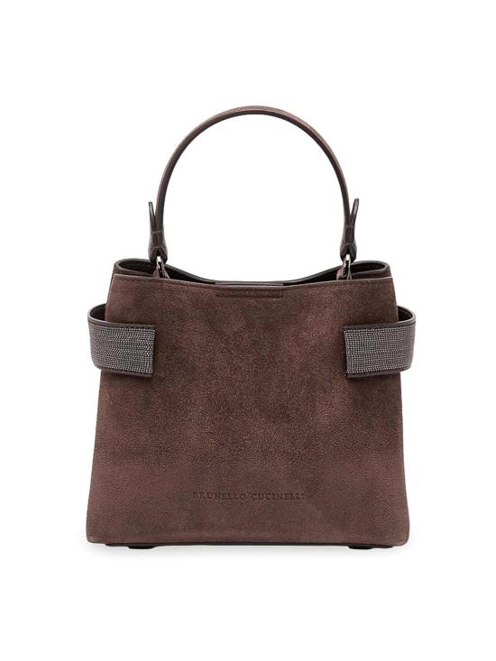 26FW 브루넬로 쿠치넬리 스몰 에센스 탑핸들 백 MBDLD2499C9885 BROWN
