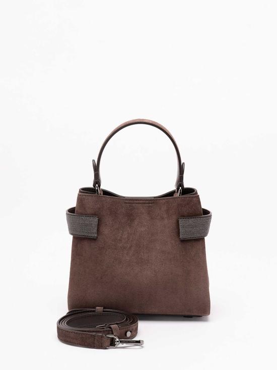 26FW 브루넬로 쿠치넬리 스몰 에센스 탑핸들 백 MBDLD2499C9885 BROWN - BRUNELLO CUCINELLI