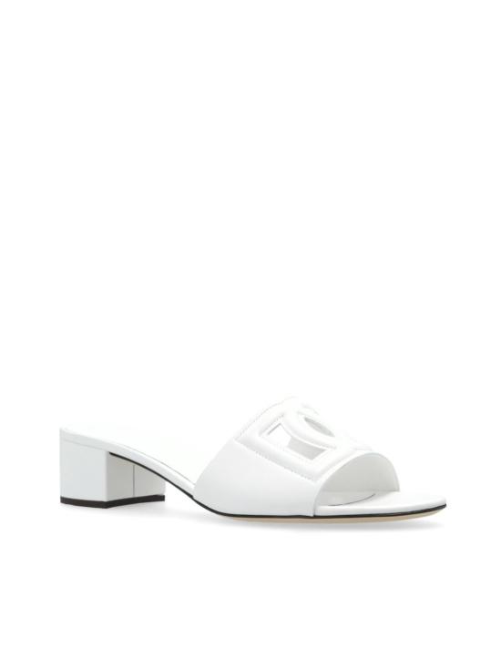 26SS 돌체앤가바나 DG 로고 카프스킨 슬라이더 CR1755AY32980001 WHITE - DOLCE & GABBANA