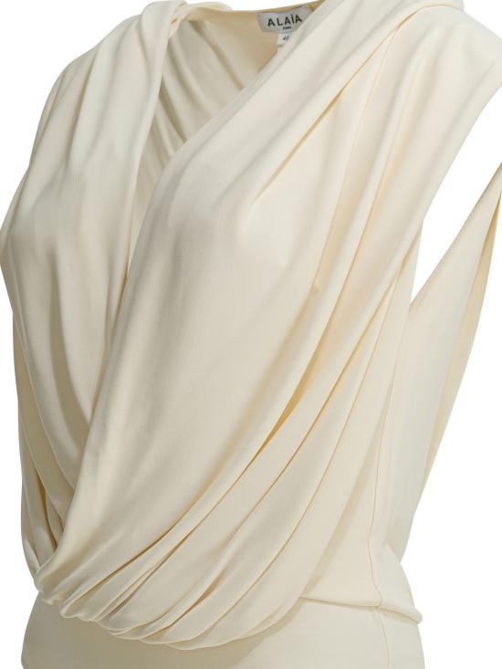 26SS 알라이아 바디수트 티셔츠 AA9B0426J090C160 WHITE - ALAIA