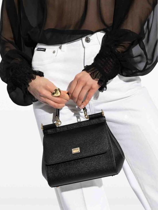 26SS 돌체앤가바나 미디움 시실리 핸드백 BB6003B100180999 BLACK - DOLCE & GABBANA