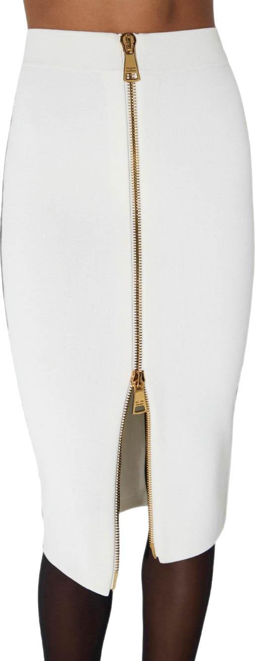 26FW 엘리자베타프랜치 미디 스커트 GK28B66E2360 WHITE - ELISABETTA FRANCHI