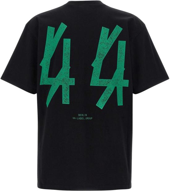 25FW 44레이블 반팔 티셔츠 B0030556FA582P662 BLACK - 44 LABEL