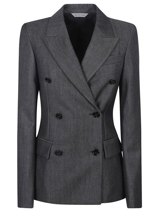 26FW 발렌시아가 더블 브레스티드 테일러드 자켓 872296TUT444100 Grey