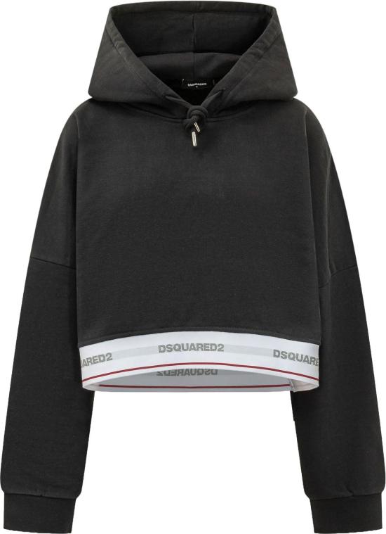 26FW 디스퀘어드2 후드 티셔츠 S72GU0522D25028900 BLACK