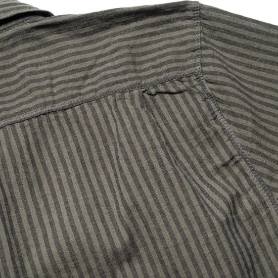  프리노트 클로스 반팔 셔츠 데이턴 반팔 블랙 스트라이프 - FREENOTE CLOTH