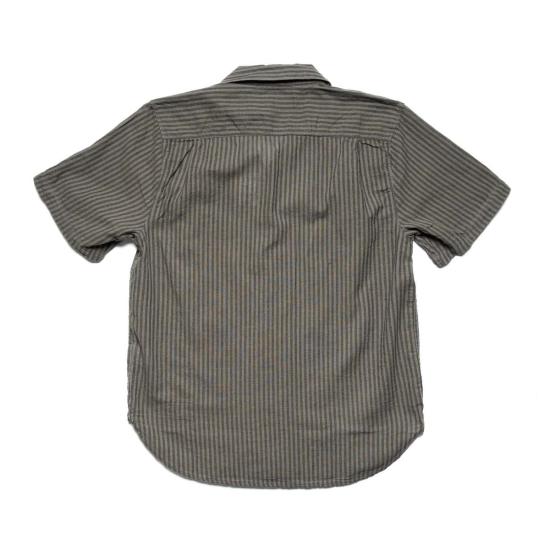  프리노트 클로스 반팔 셔츠 데이턴 반팔 블랙 스트라이프 - FREENOTE CLOTH