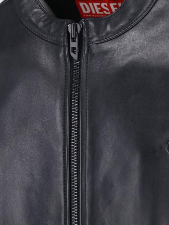 26FW 디젤 가죽 자켓 A18588 0AJIR9XX Black - DIESEL