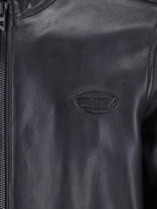 26FW 디젤 가죽 자켓 A18588 0AJIR9XX Black - DIESEL