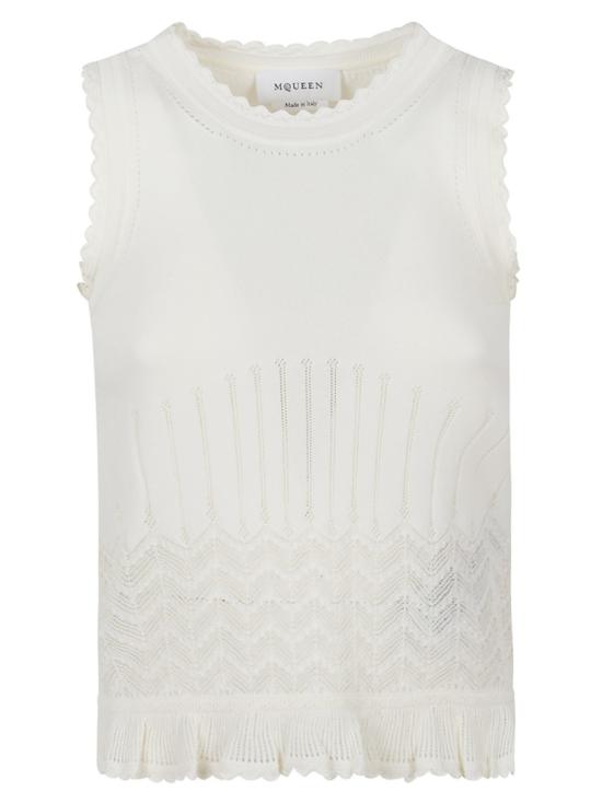 26FW 알렉산더 맥퀸 민소매 티셔츠 876686Q1BH19004 White