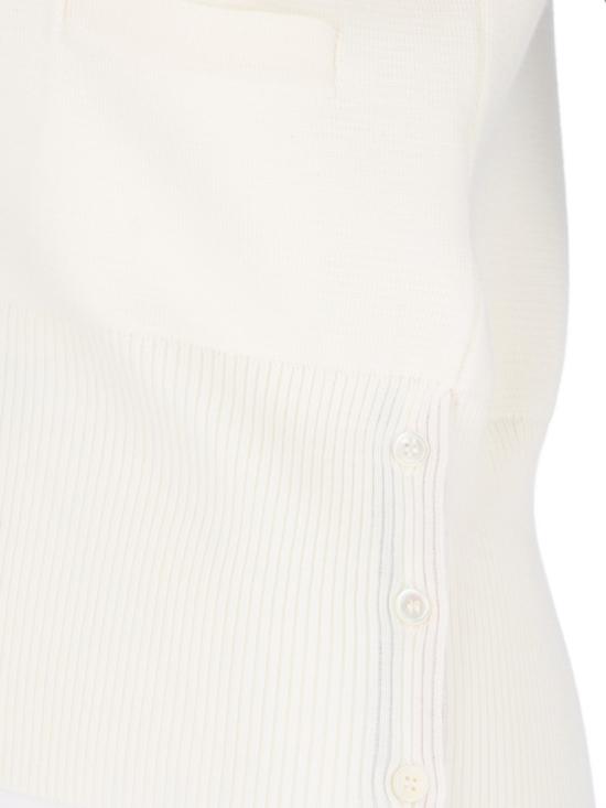 26FW 톰브라운 파인 메리노 울 4바 클래식 V넥 가디건 FKC207A 00014100 White - THOM BROWNE