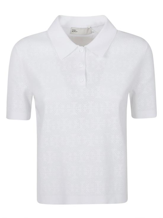 26FW 토리버치 폴로 티셔츠 182085 100 White