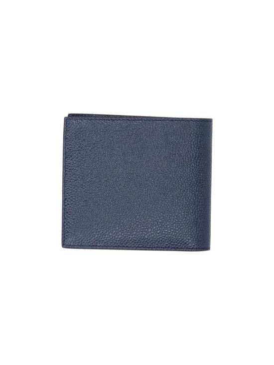 26SS 톰브라운 페블 그레인 레더 빌 폴드 지갑 MAW023A 00198415 Blue - THOM BROWNE