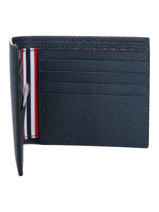 26SS 톰브라운 페블 그레인 레더 빌 폴드 지갑 MAW023A 00198415 Blue - THOM BROWNE