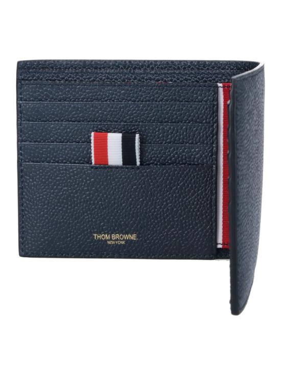 26SS 톰브라운 페블 그레인 레더 빌 폴드 지갑 MAW023A 00198415 Blue - THOM BROWNE