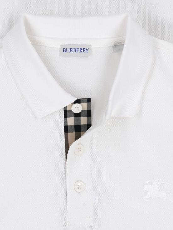 26FW 버버리 코튼 폴로셔츠 8126937A1464 White - BURBERRY