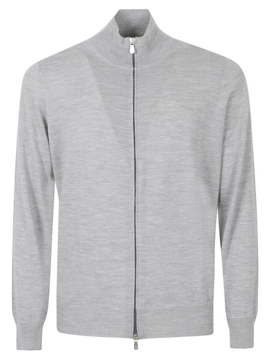 26FW 브루넬로 쿠치넬리 집업 니트 M2400106 C073D Grey