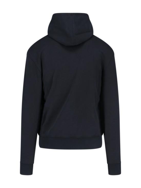 26FW 아미 스몰 하트 로고 루프백 오가닉 코튼 플리스 후드 BFUSW235 730001 Black - AMI