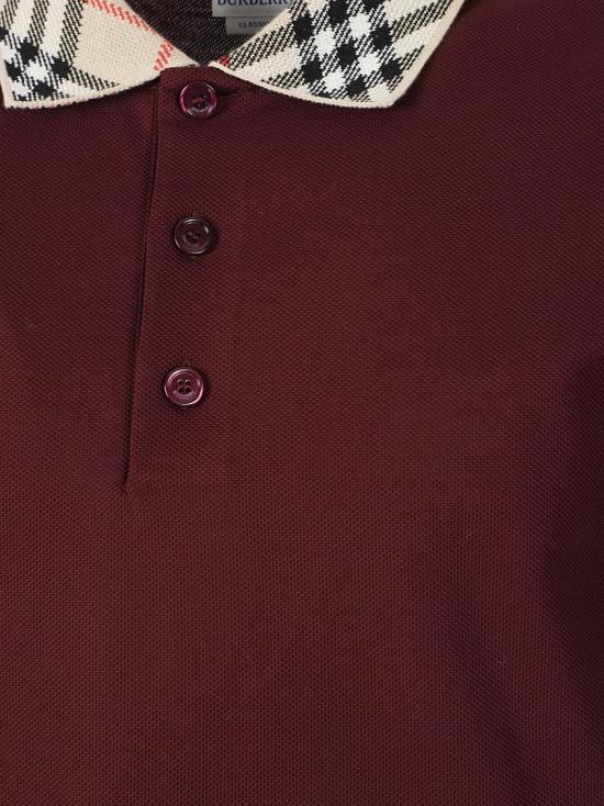 26FW 버버리 폴로 티셔츠 8127677 C5335 Burgundy - BURBERRY