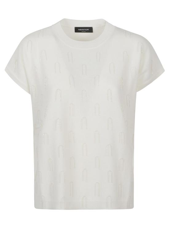 26FW 파비아나 필리피 반팔 티셔츠 MAD216F525M28125 White