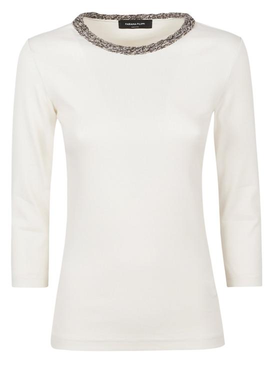 26FW 파비아나 필리피 긴팔 티셔츠 JED216F111M3370145 White