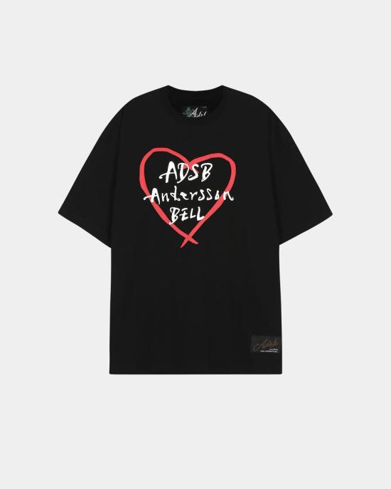 26SS 앤더슨벨 반팔 티셔츠 atb1682u BLACK RED DOM