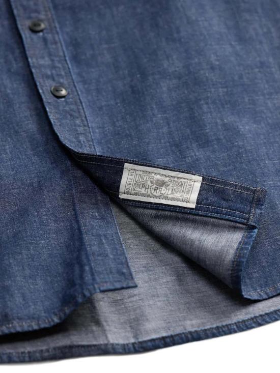  더블알엘 긴팔 셔츠 Rrl 2x2 Craftsman 셔츠 인디고 - RRL