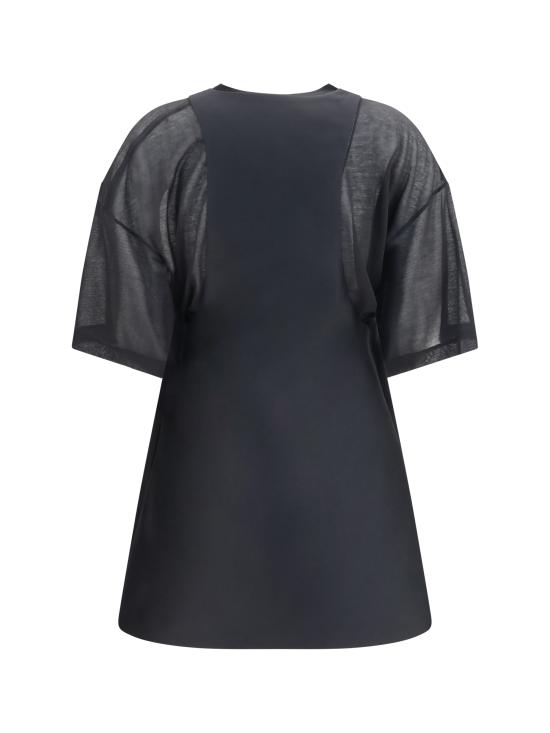 26FW 발렌시아가 미디 원피스 A0028K TUT221000 Black - BALENCIAGA