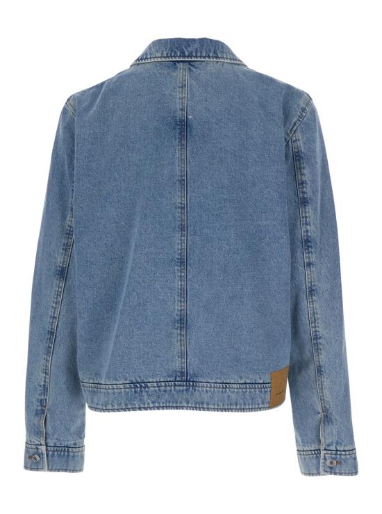 26FW 아미 스몰 하트 로고 코튼 지퍼 자켓 HJK835DE0046480 Light blue - AMI