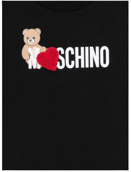 26FW [키즈] 모스키노 티셔츠 H1M060 LBA11 60100 Black - MOSCHINO
