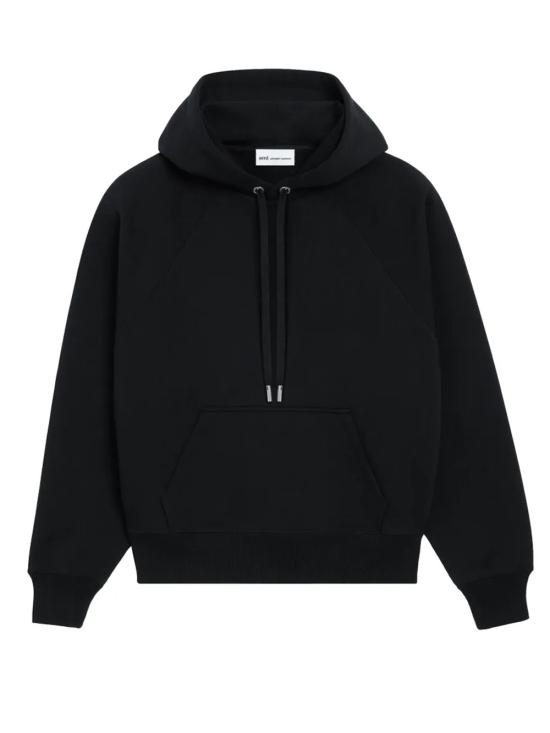 26FW 아미 코튼 드 하트 후드 USW758 747 001 Black