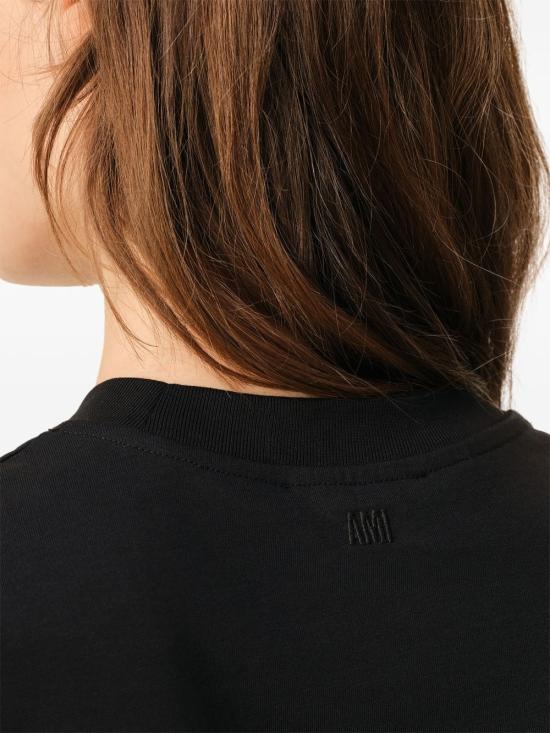 26FW 아미 스몰 하트 로고 티셔츠 BFUTS035 724 001 Black - AMI