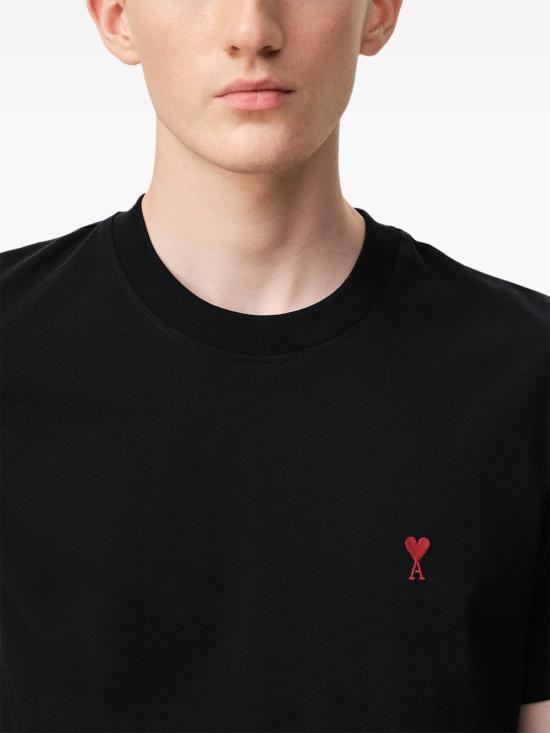 26FW 아미 스몰 하트 로고 티셔츠 BFUTS035 724 001 Black - AMI